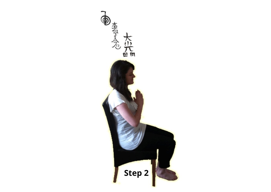 Step 2 (Standing Behind The Reiki Student)
