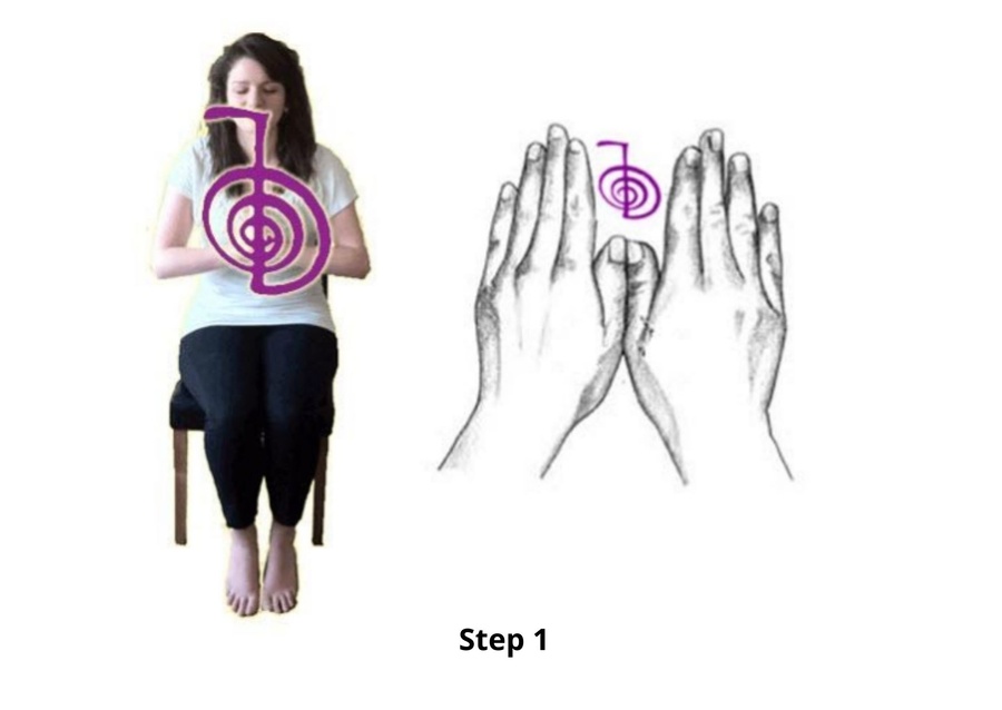 Step 1 (While Standing In Front Of The Reiki Student)