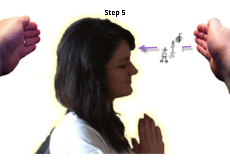 Step 5 (Standing At The Right Hand Side Of The Reiki Student)