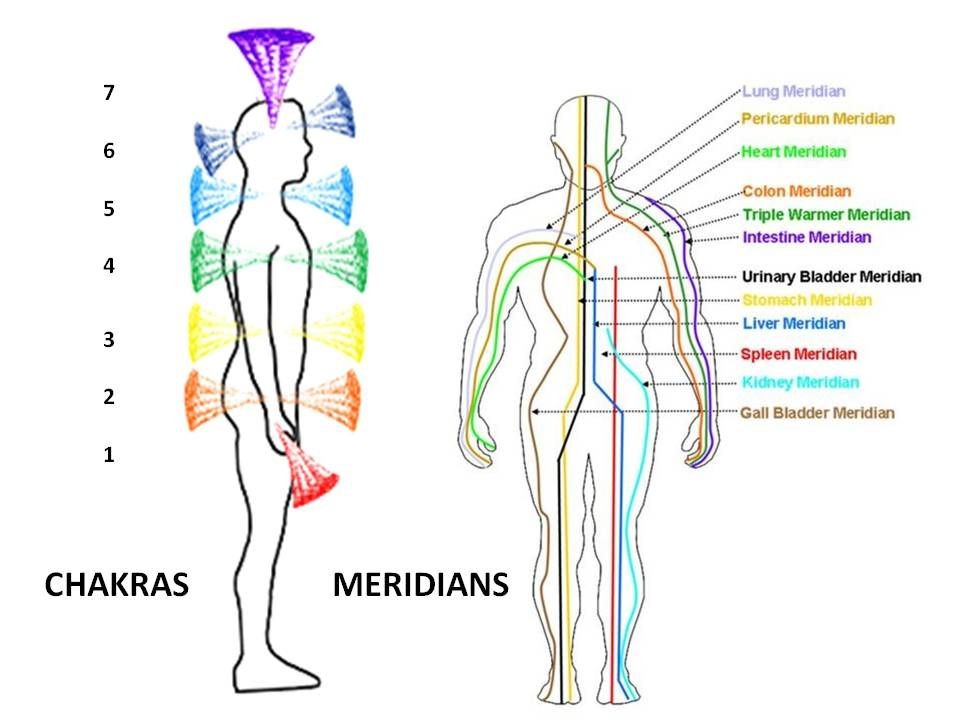 Reiki & The 7 Major Chakras & The 12 Main Meridians