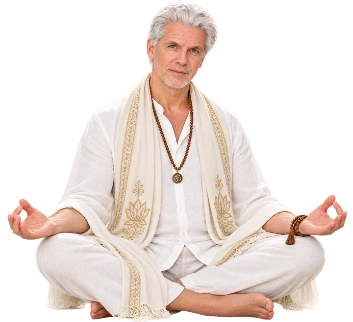 Christopher Goodman, your Reiki teacher, seated in meditation